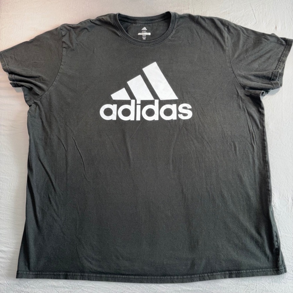 Adidas Golf Mens 4XL Black Cotton Short Sleeve Mountain Logo T-Shirt ADVR2000